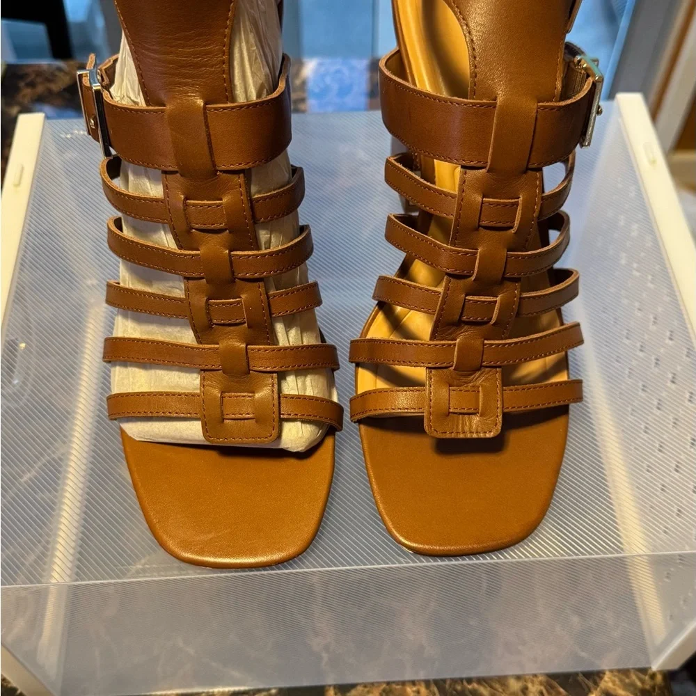 Vince Camuto Tan Strappy Block Heel Sandals - Picture 2 of 6